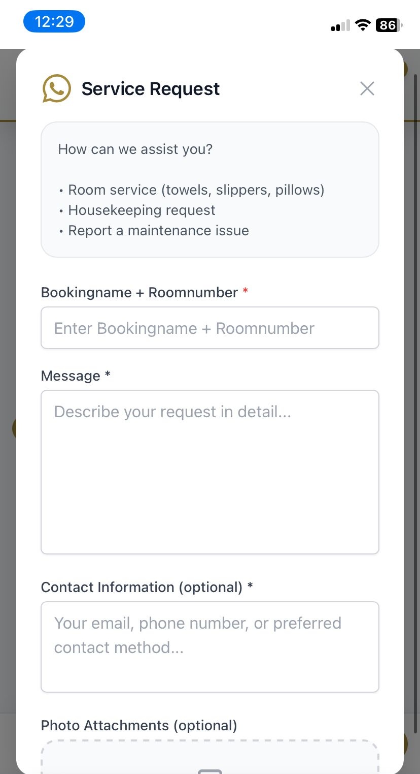 Service Request Modal